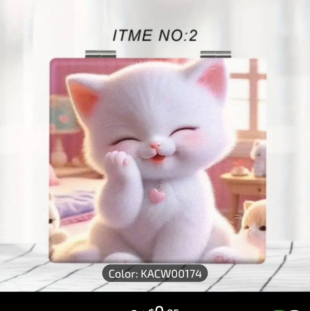 Sweet Kitty Compact Mirror